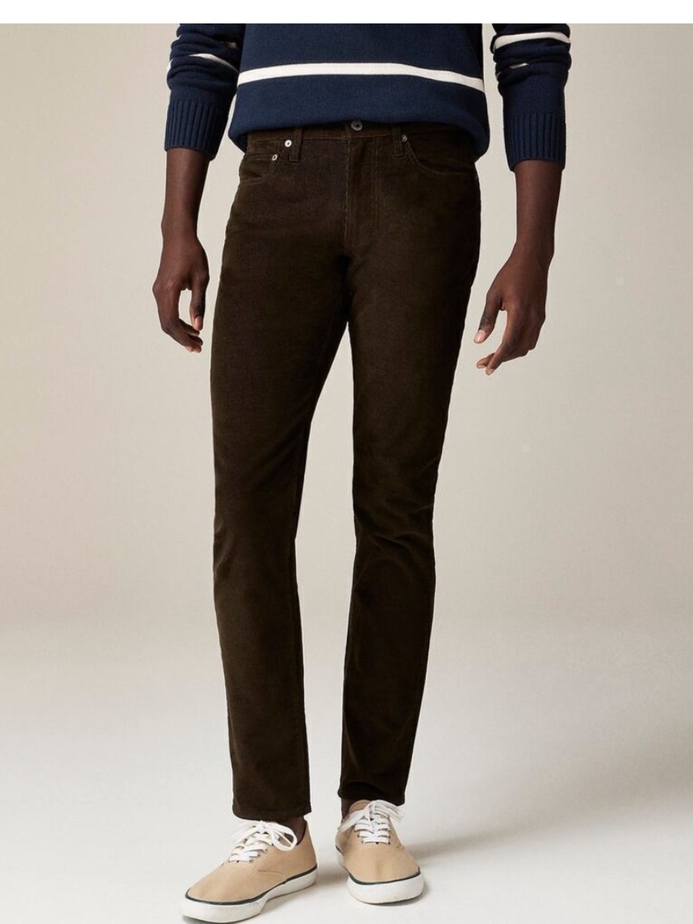 J Crew Men's 484 Slim Corduroy Pant Size: 30x32 dark brown
